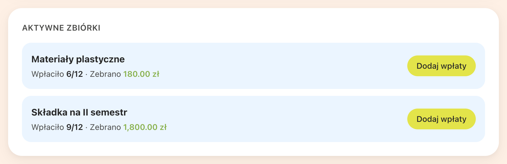 Aktywne zbiórki